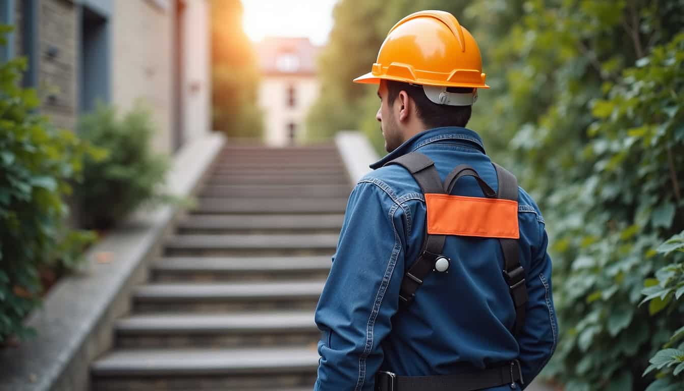 Technicien préparant l