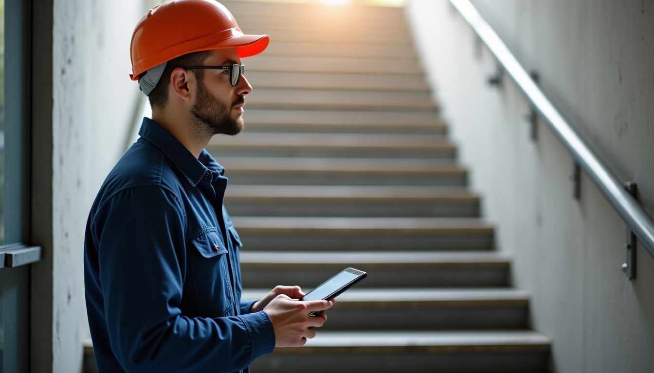 Technicien procédant à l