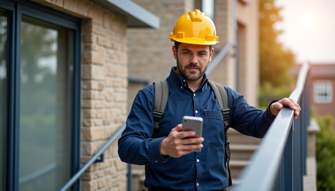Technicien professionnel en train d
