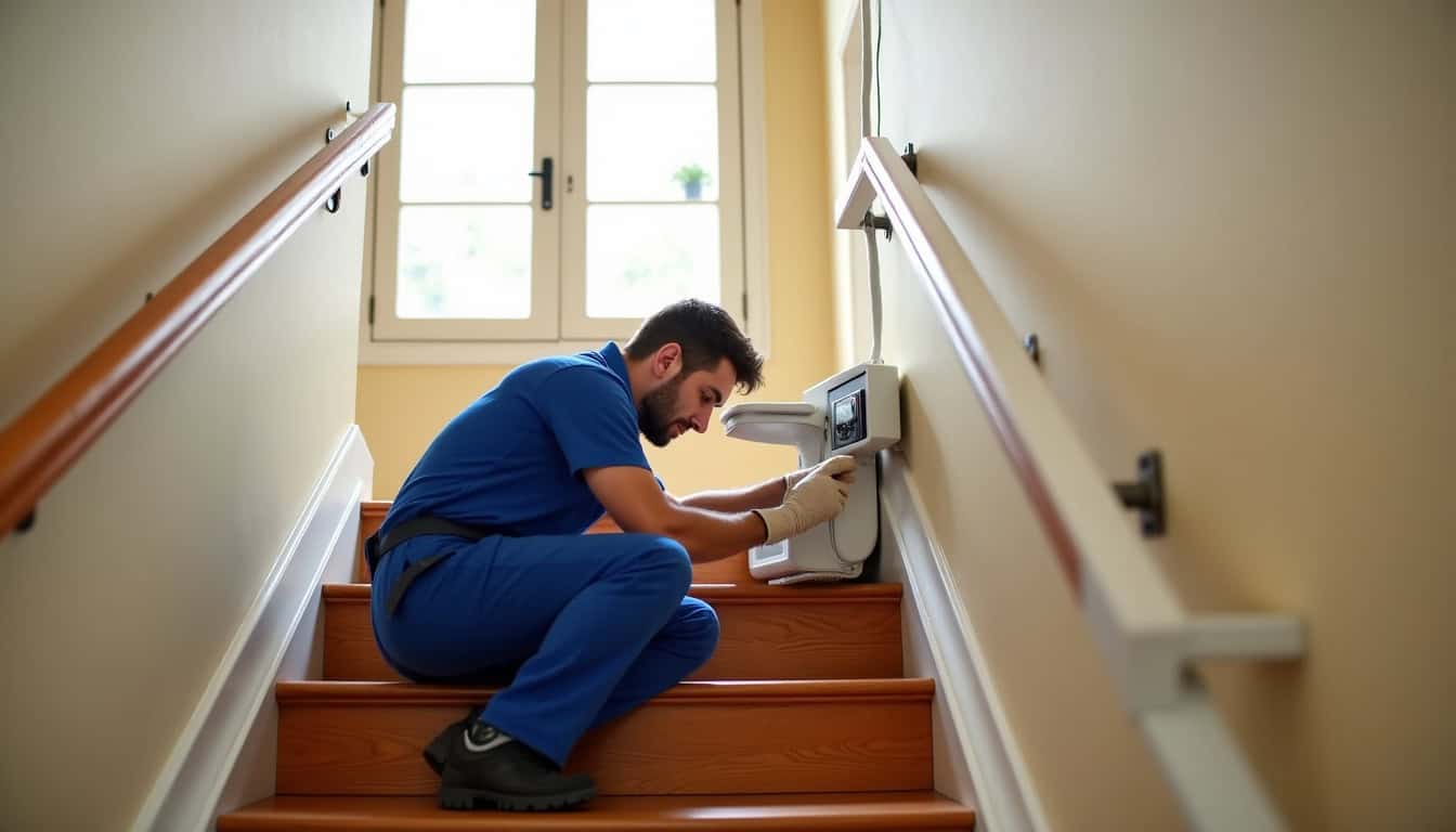 Technicien spécialisé effectuant les réglages finaux d