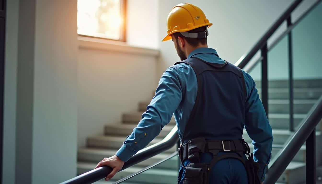 Un technicien en train de vérifier le fonctionnement d