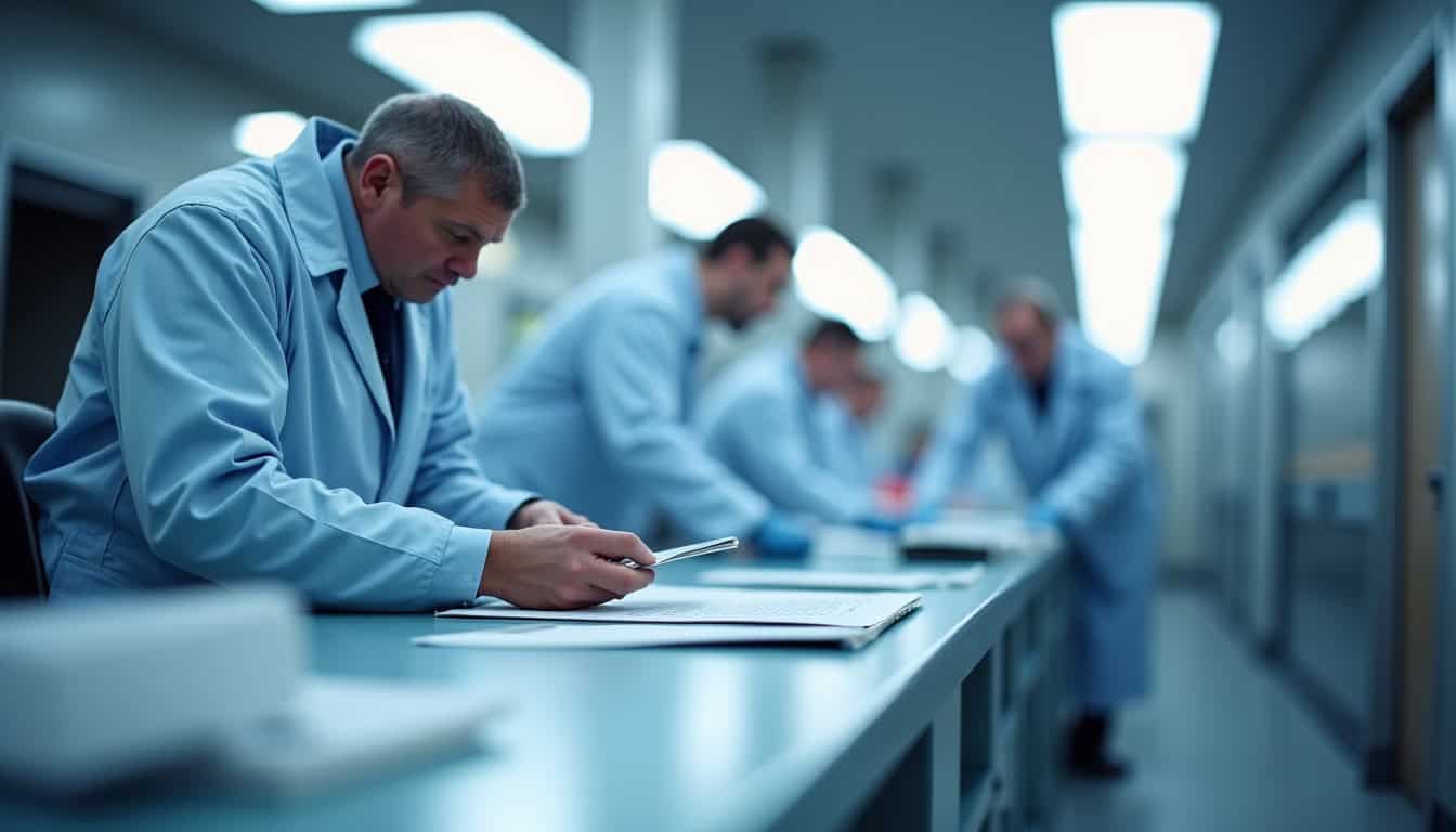 Un technicien remet un devis personnalisé lors d