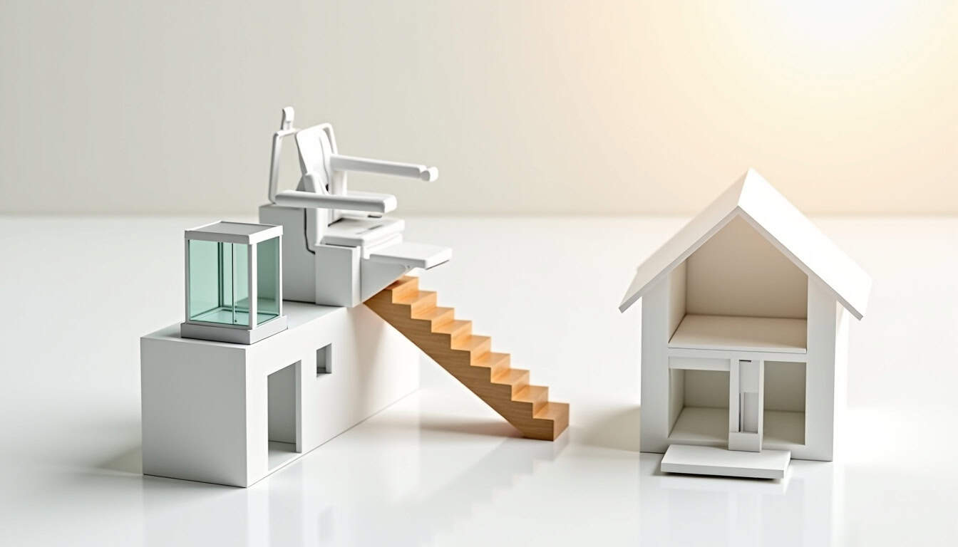 Comparaison entre monte-escalier, ascenseur et réaménagement intérieur