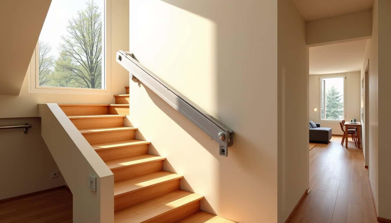 Comparaison visuelle de différents types de monte-escaliers installés dans des foyers à Montcornet