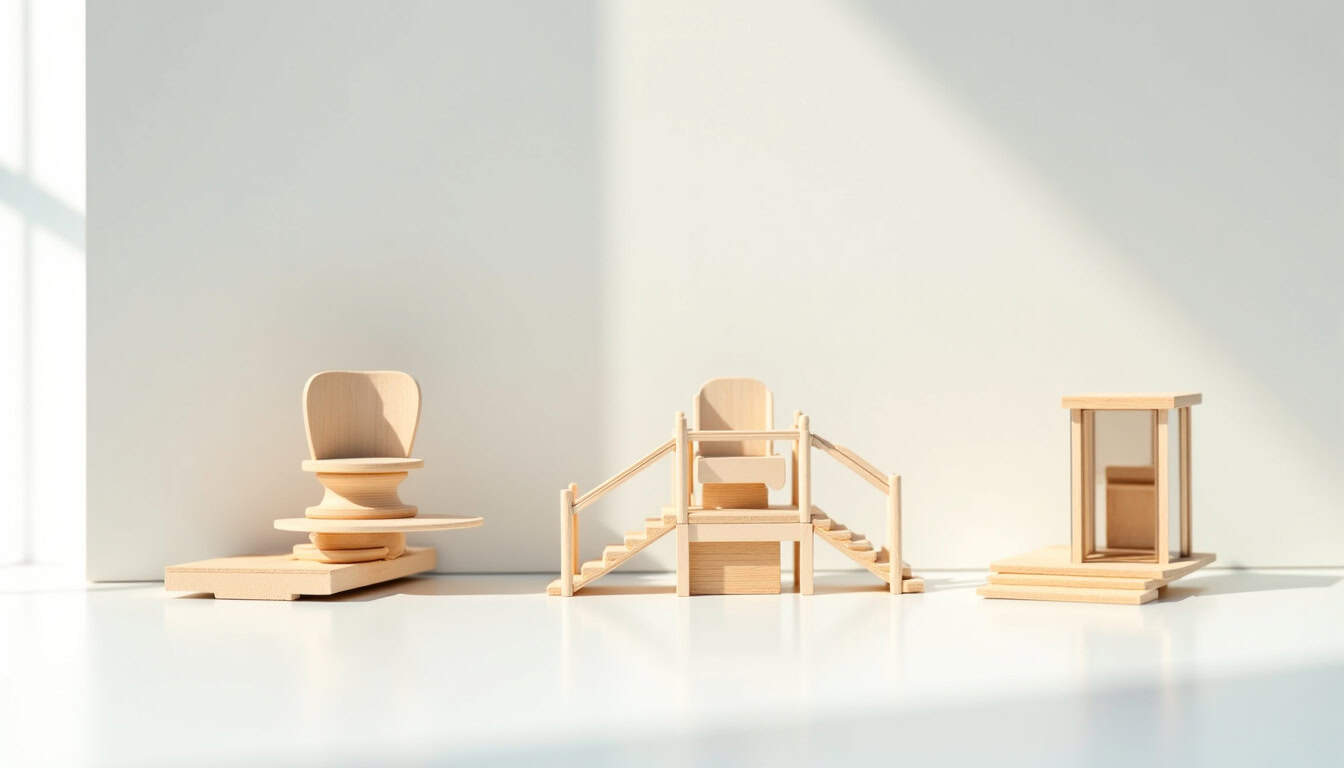 Comparaison visuelle des différents types de monte-escaliers: fauteuil, plateforme, mini-ascenseur