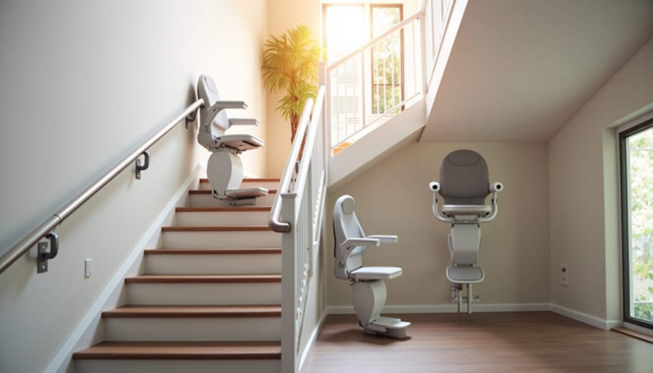 Comparatif visuel des différents modèles de monte-escaliers