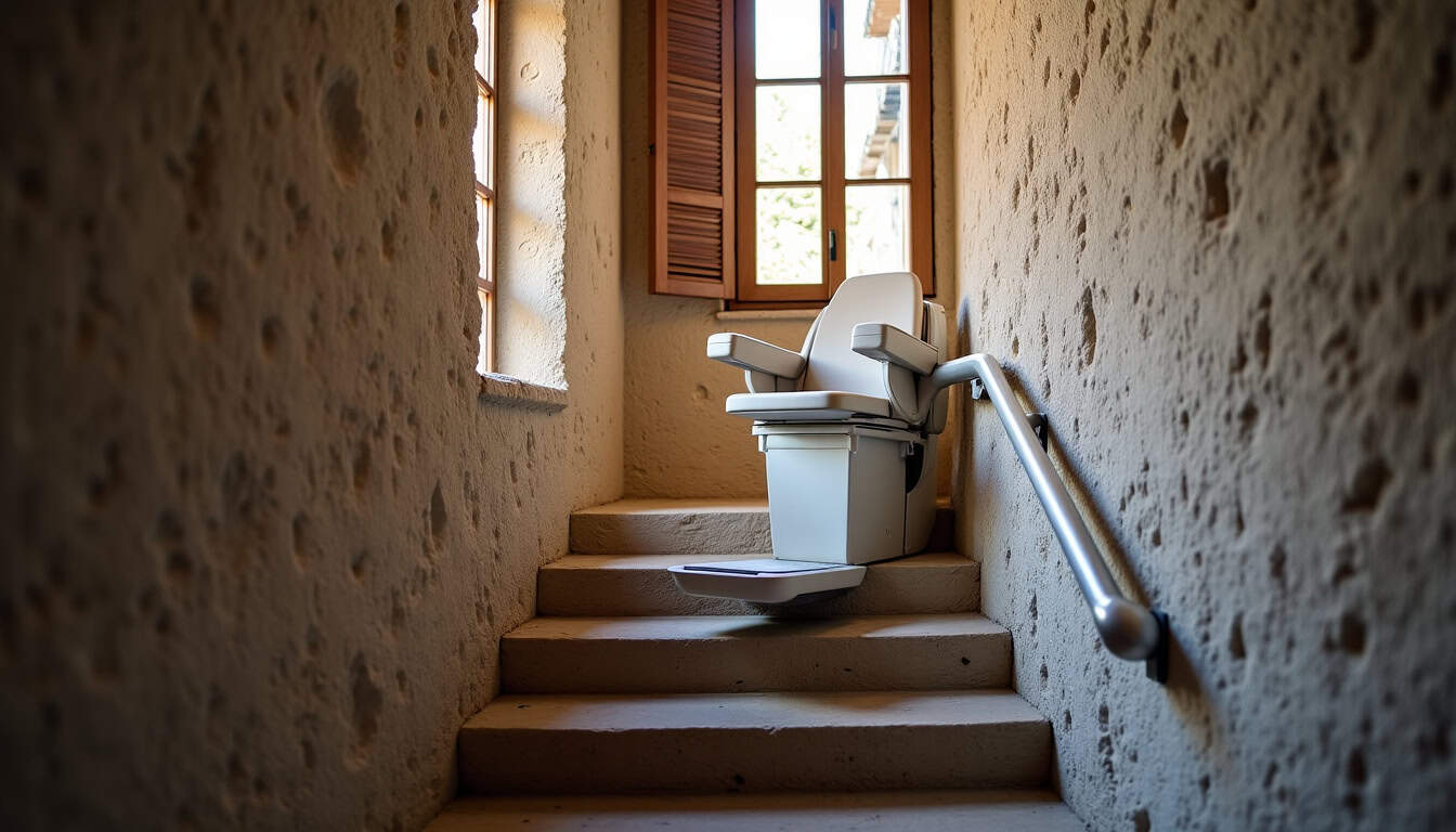 Différents modèles de monte-escaliers adaptés aux maisons anciennes de Joux-la-Ville
