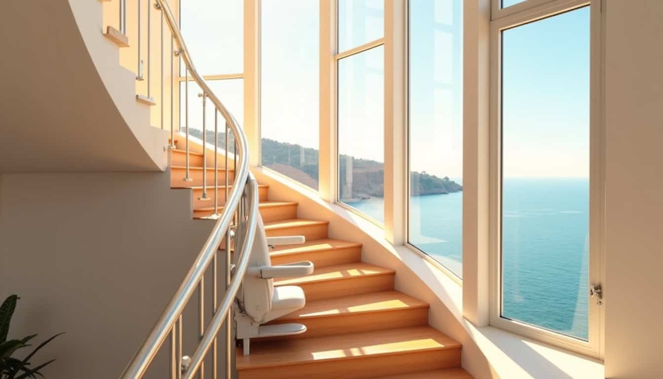 Différents modèles de monte-escaliers installés à Saint-Tropez