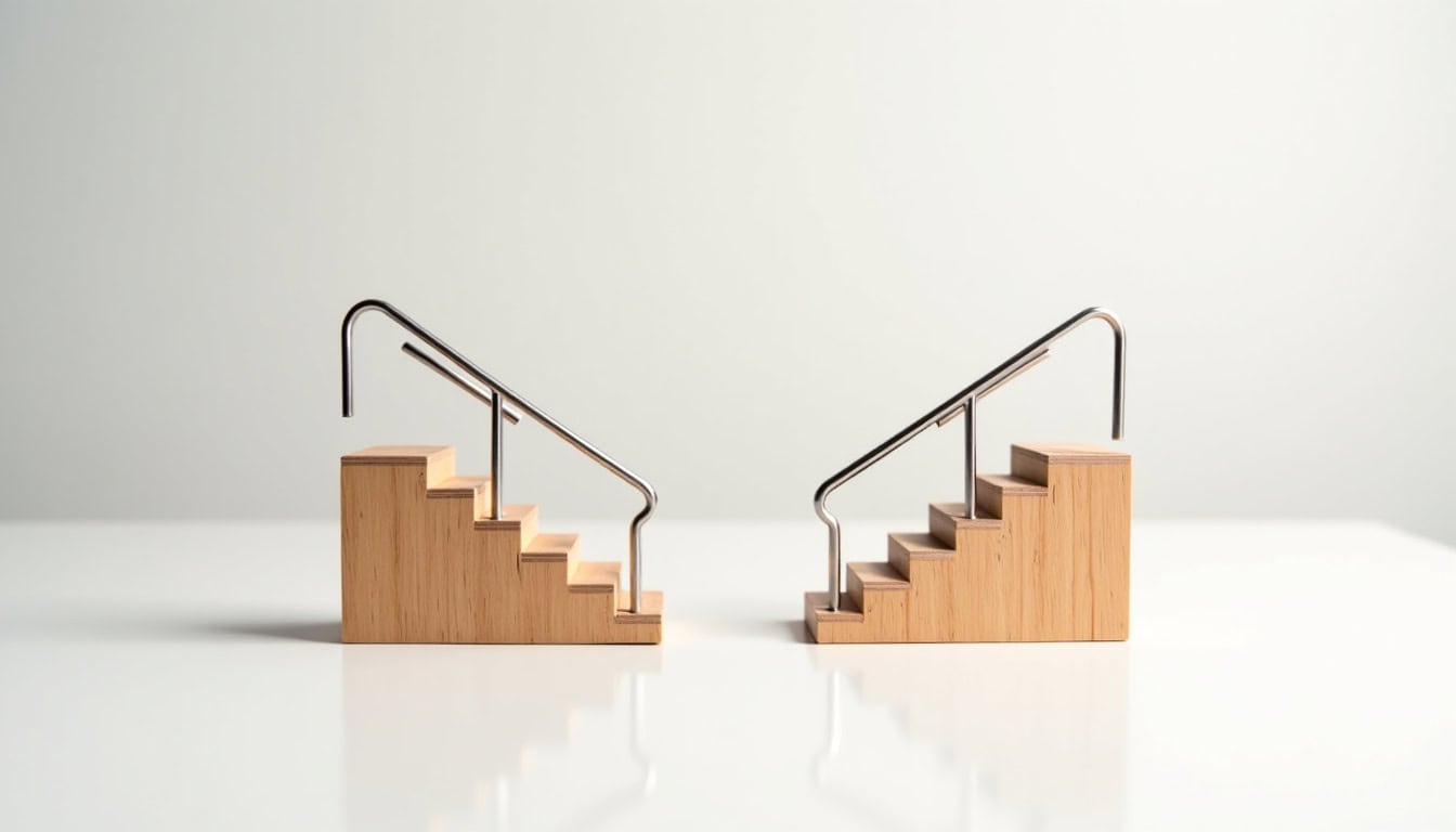 Différents types de monte-escaliers adaptés aux escaliers droits et tournants