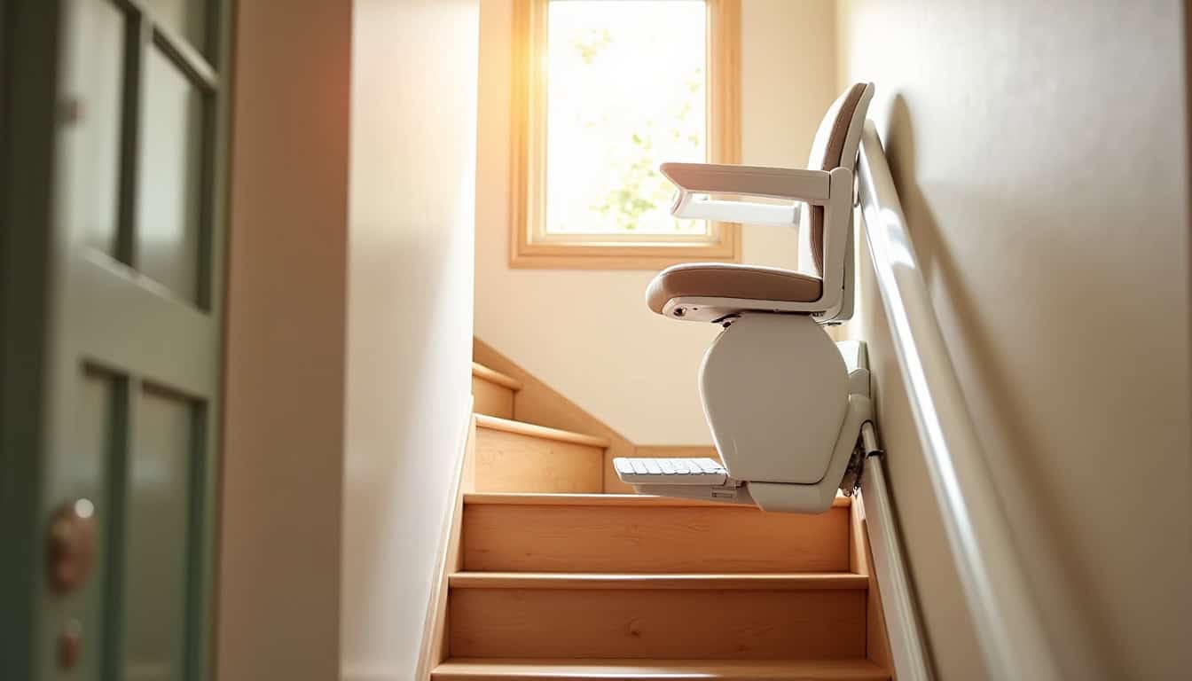 Différents types de monte-escaliers installés dans des habitations à Pruniers-en-Sologne