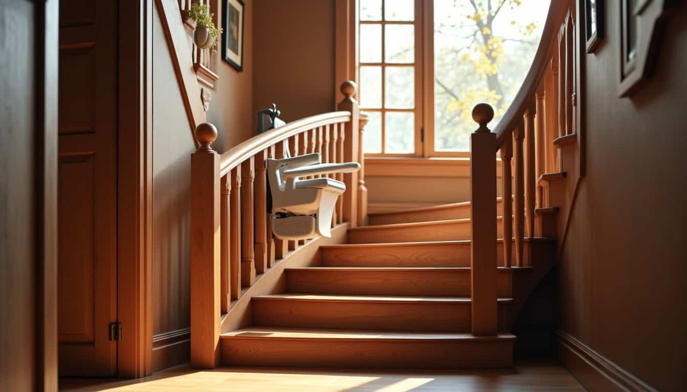 Escalier intérieur dans une maison traditionnelle de Simard avec solution d