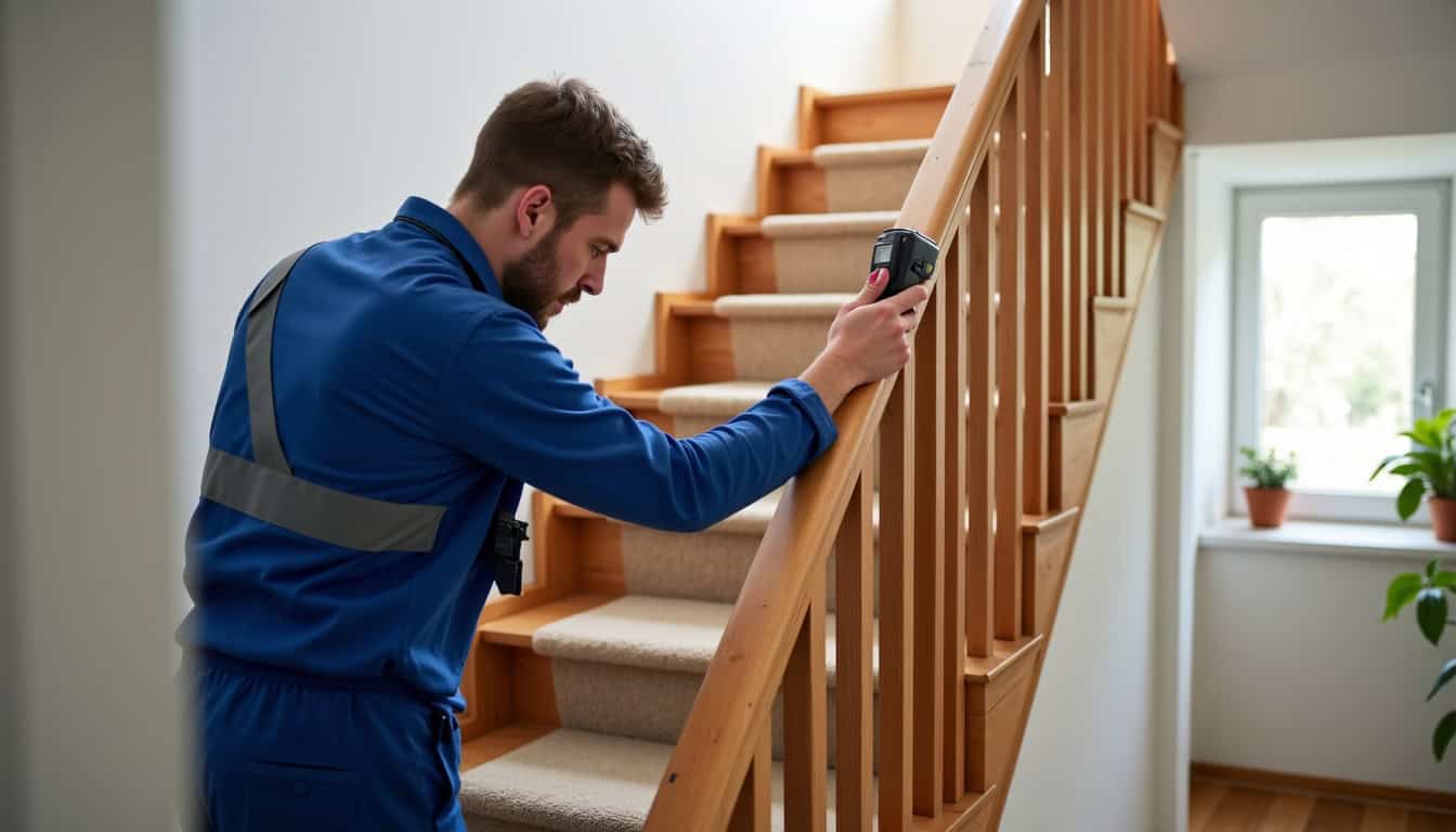 Étude technique et prise de mesures pour un devis de monte-escalier à Péaule