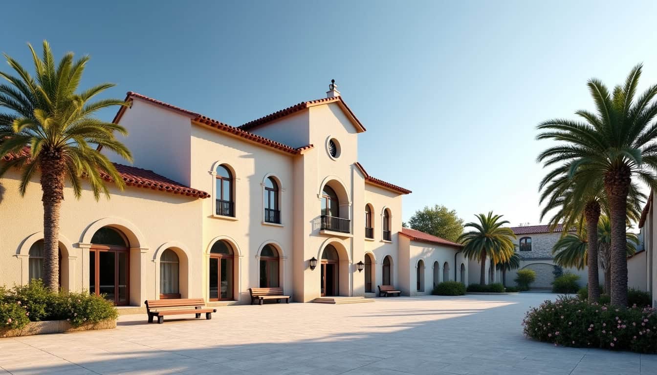 Façade de la mairie de Vieux-Boucau-les-Bains dans les Landes