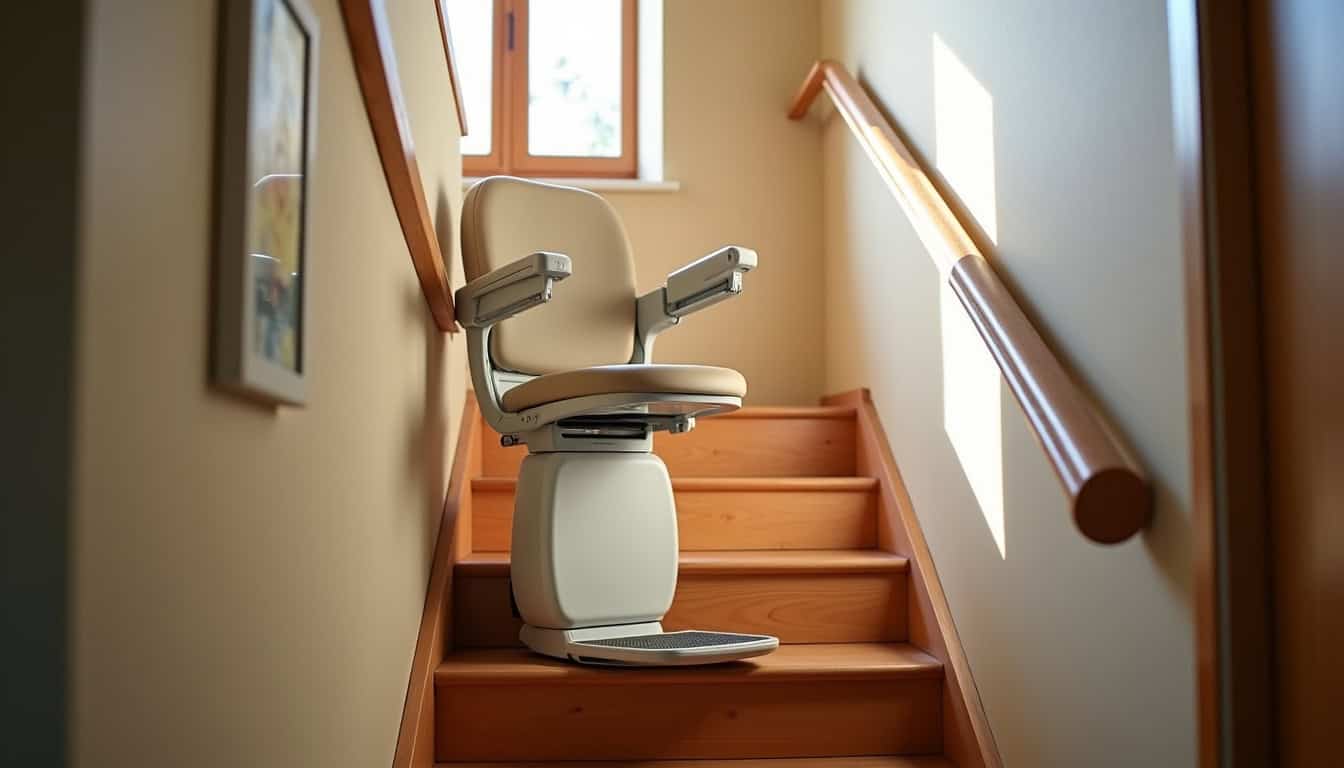 Fauteuil monte-escalier équipé de sécurité à Saint-Gonnery