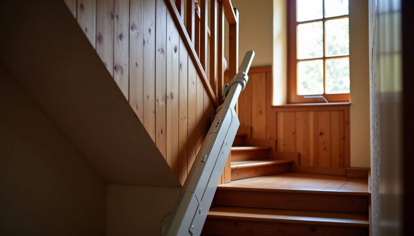 Installation d’un monte-escalier à Rœux dans une maison typique du Pas-de-Calais