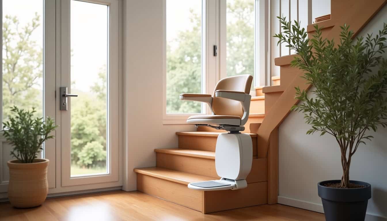 Installation d’un monte-escalier dans une maison à Artas vue d’intérieur