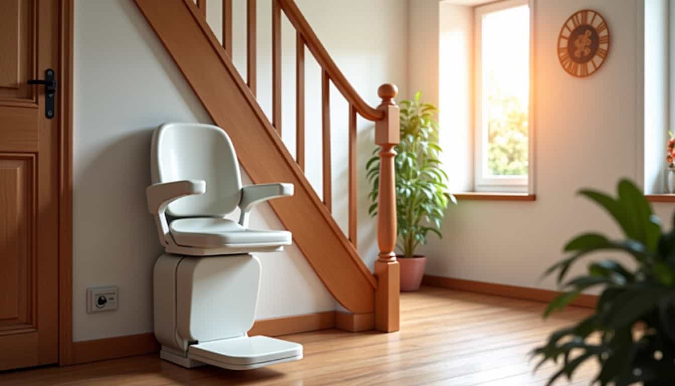 Installation d’un monte-escalier dans une maison à Le Grand-Lucé