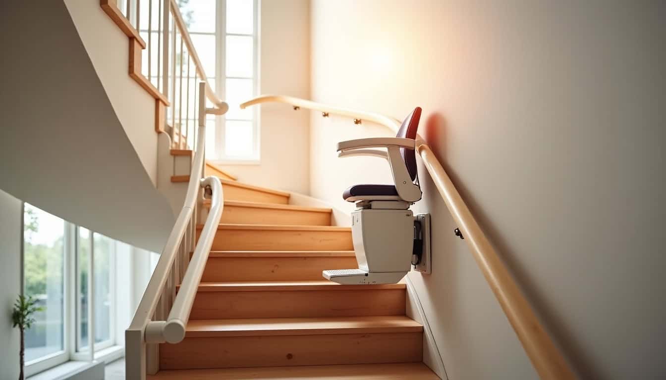 Installation d’un monte-escalier dans une maison à Neyron