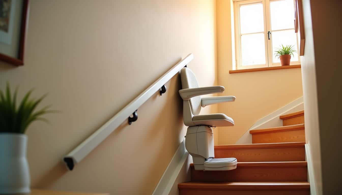 Installation d’un monte-escalier dans une maison à Zudausques