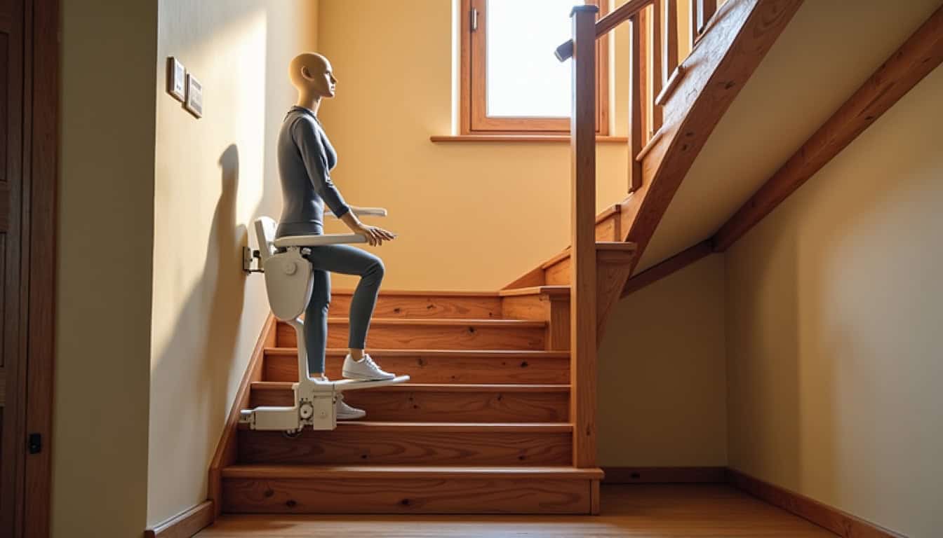 Installation d’un monte-escalier dans une maison traditionnelle à Desvres