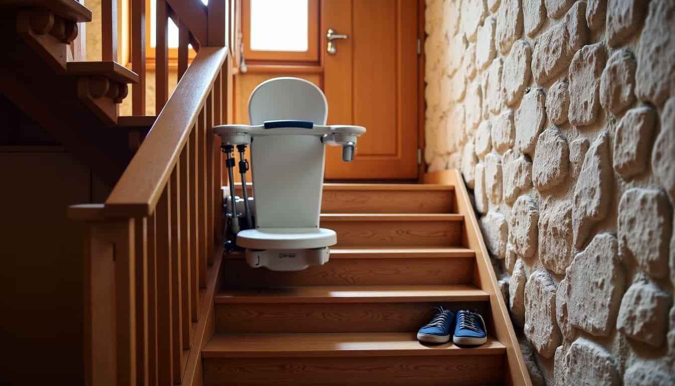 Installation d’un monte-escalier dans une maison traditionnelle à Guiche, Pyrénées-Atlantiques