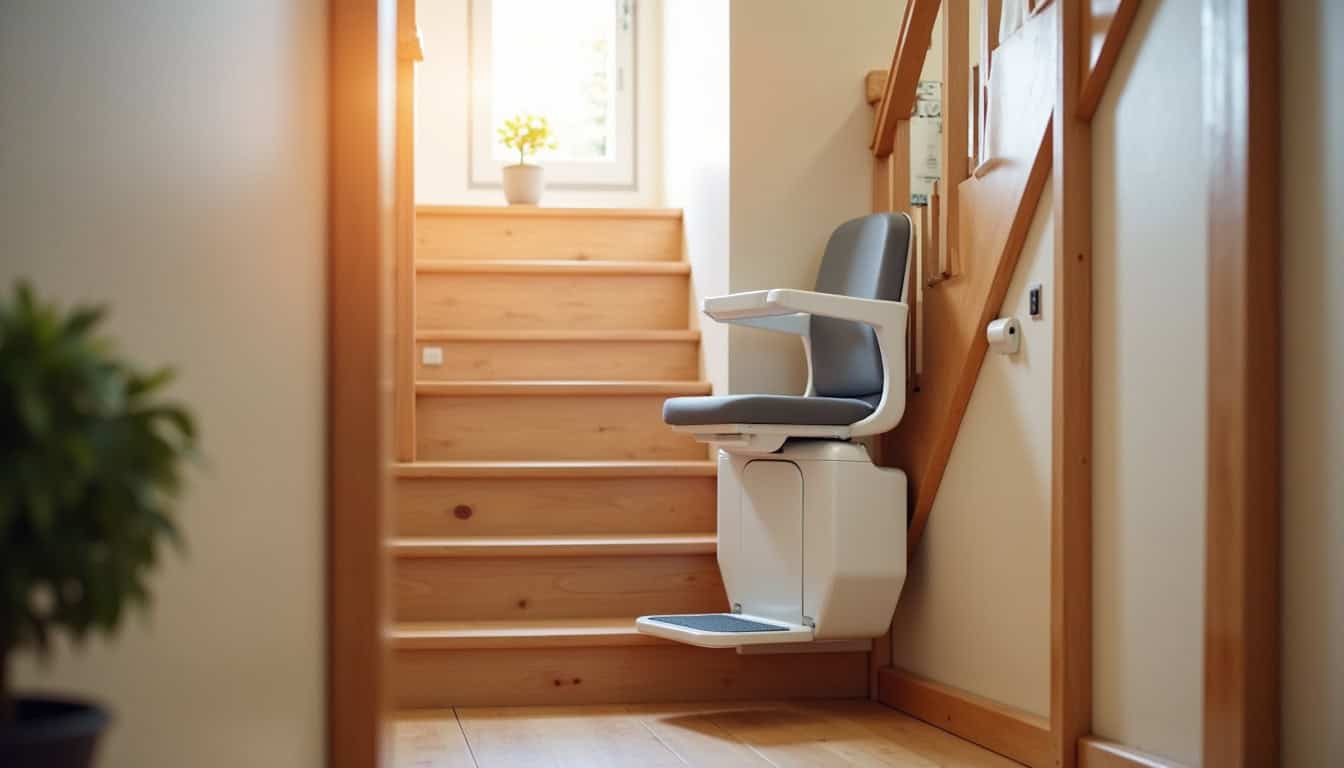 Installation d’un monte-escalier dans une maison typique de Fresnoy-le-Grand