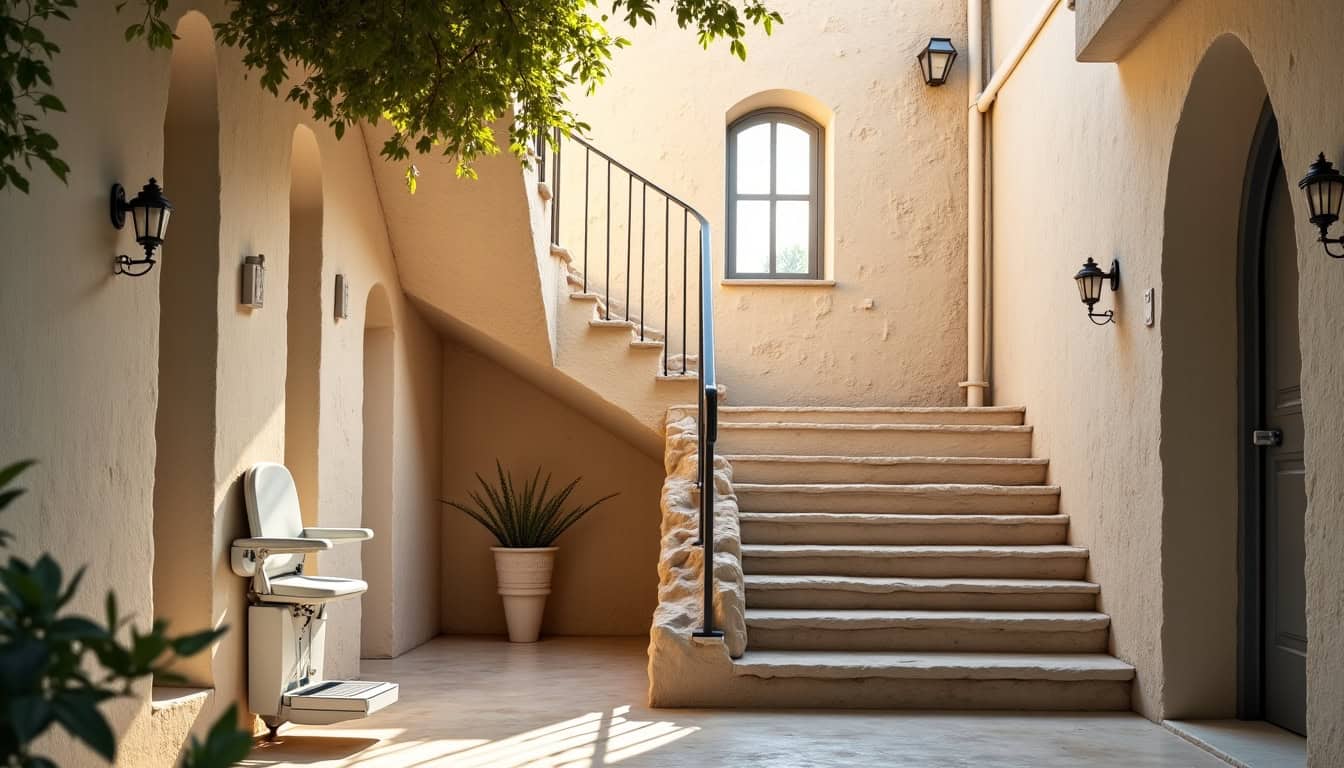 Installation d’un monte-escalier dans une maison typique de Saintes-Maries-de-la-Mer