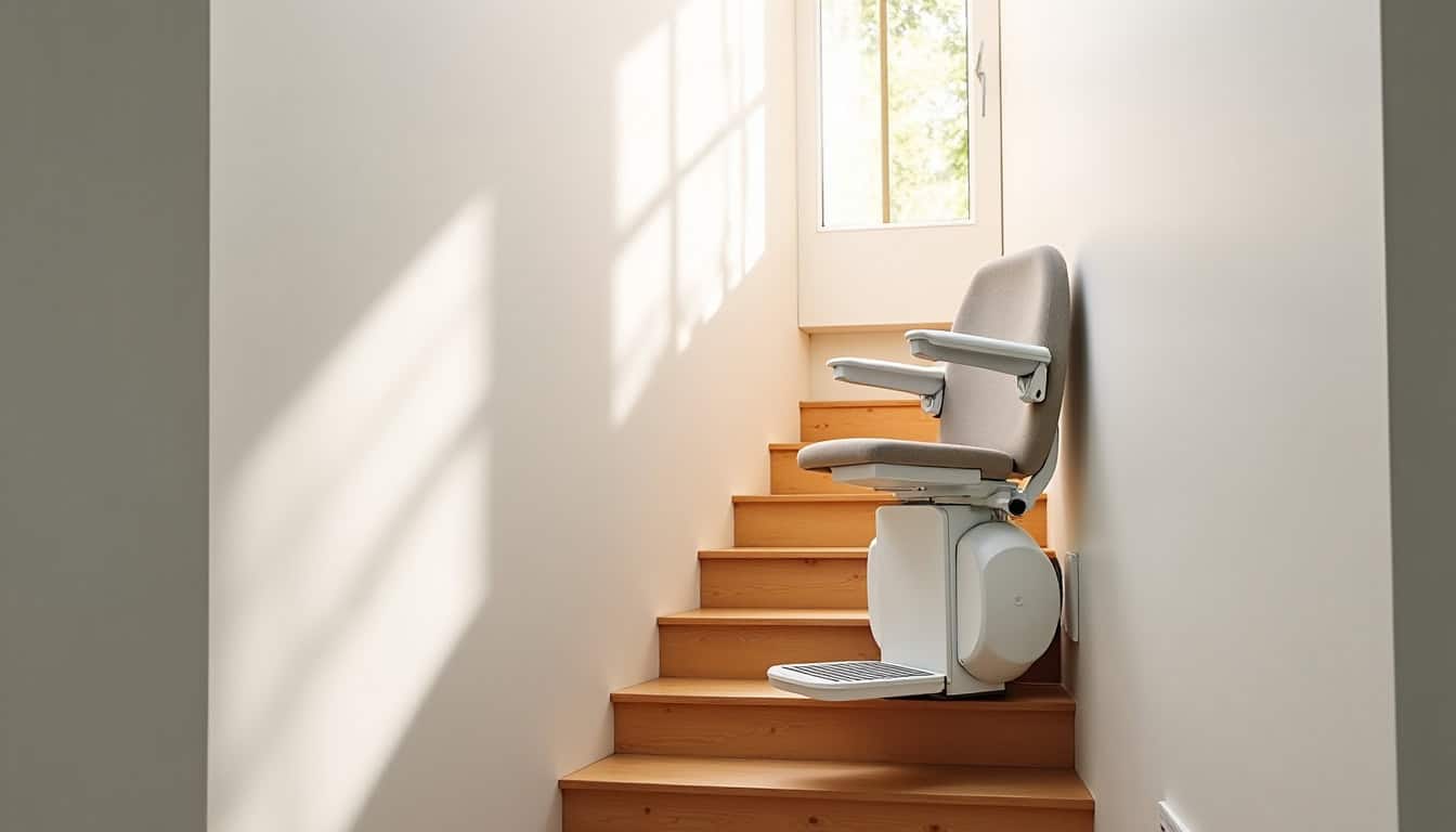 Installation d’un monte-escalier droit dans une habitation à Floirac