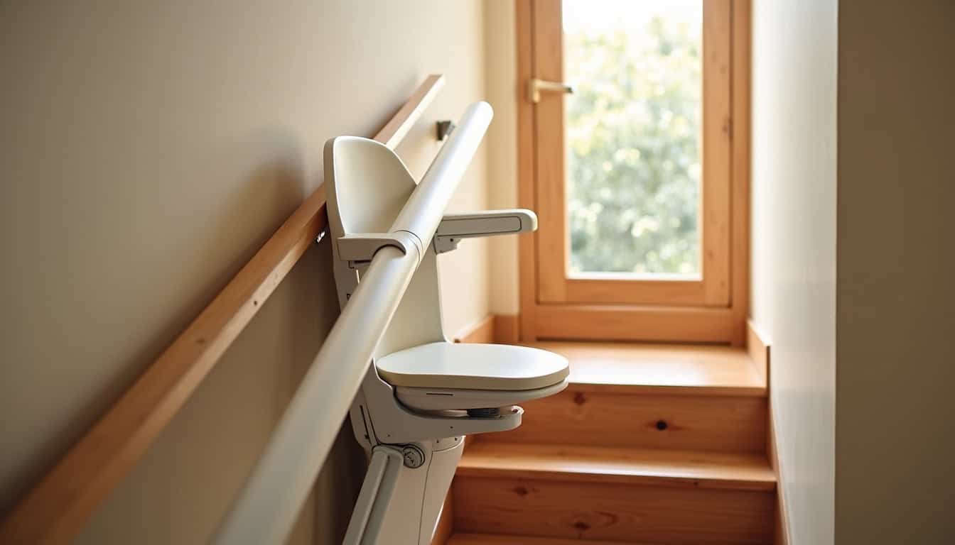 Installation d’un monte-escalier droit dans une maison à Mommenheim