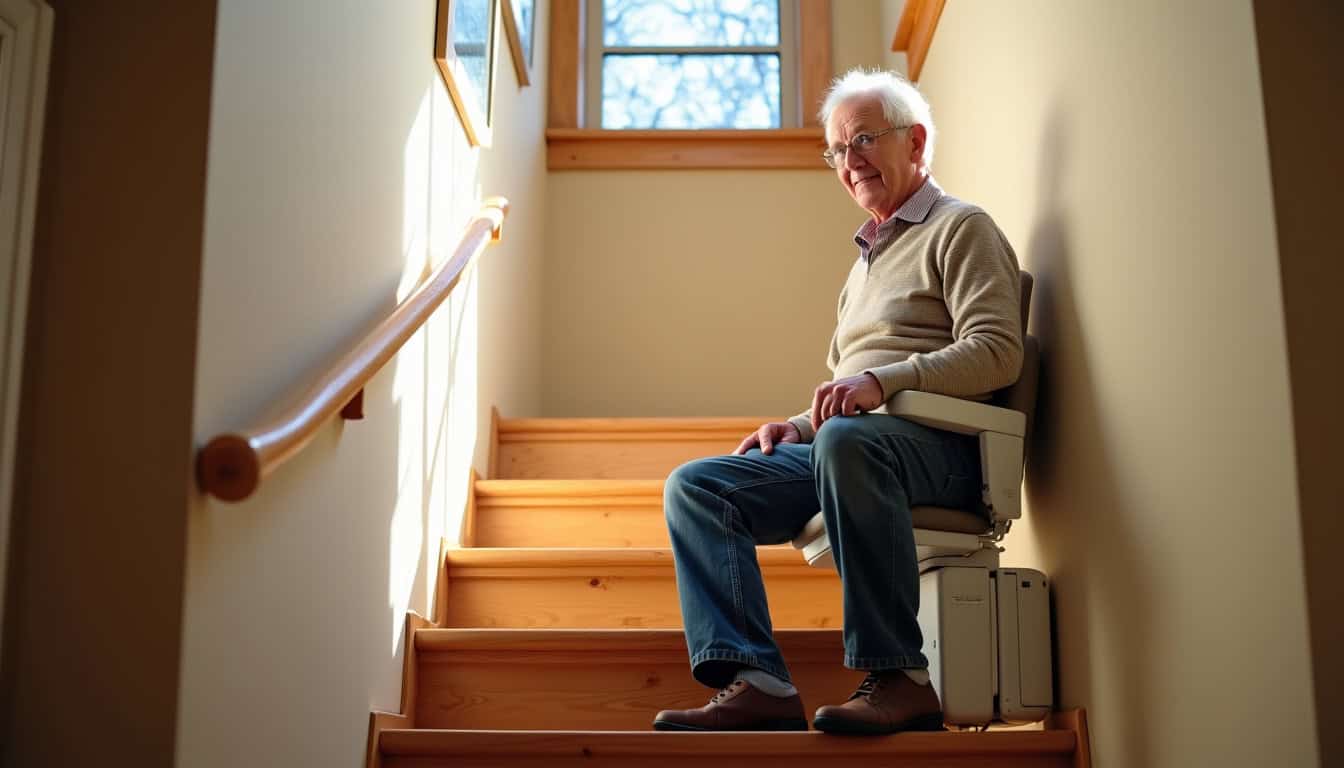 Installation d’un monte-escalier droit dans une maison à Ohnenheim
