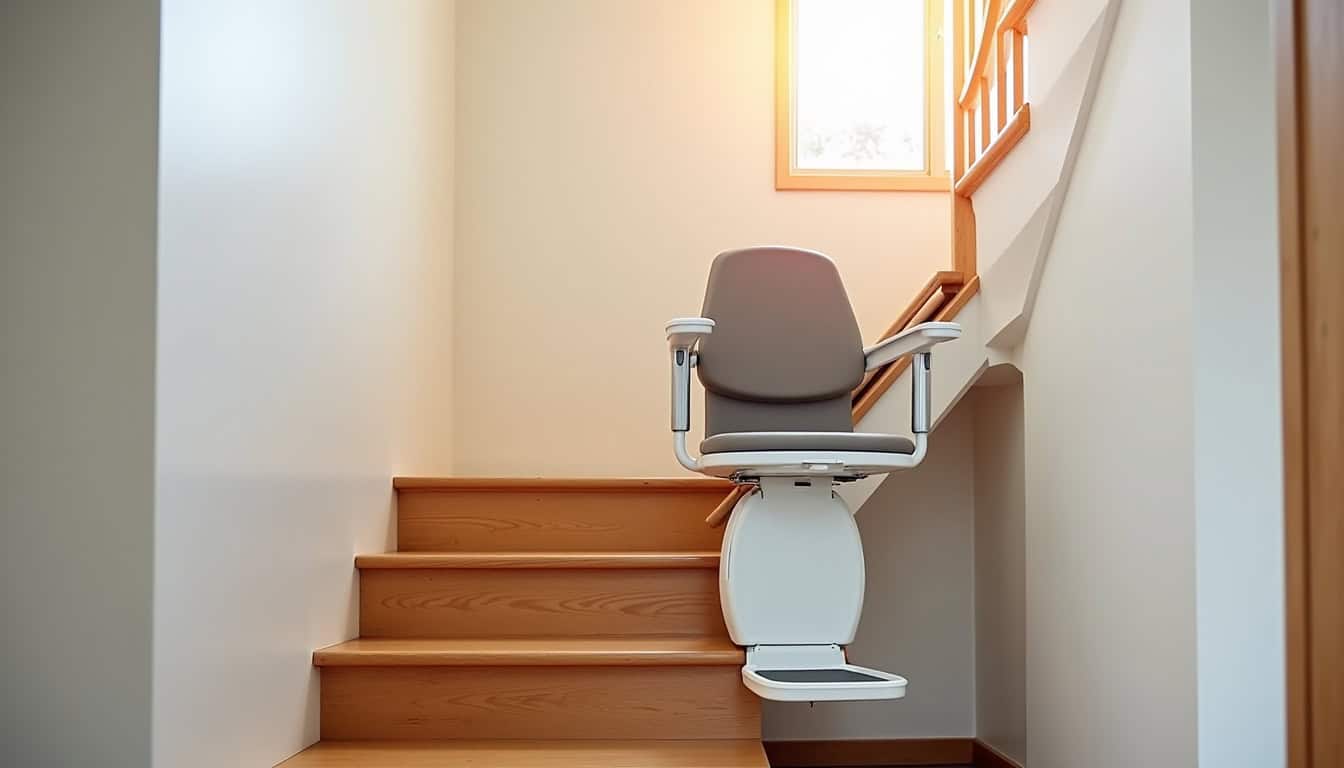 Installation d’un monte-escalier droit dans une maison à Templeuve-en-Pévèle