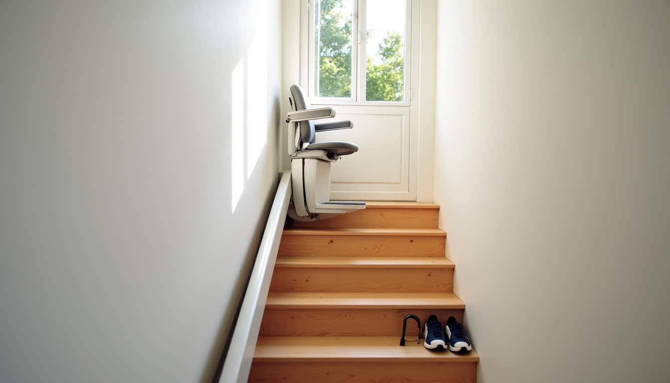 Installation d’un monte-escalier droit dans une maison de Gravelines