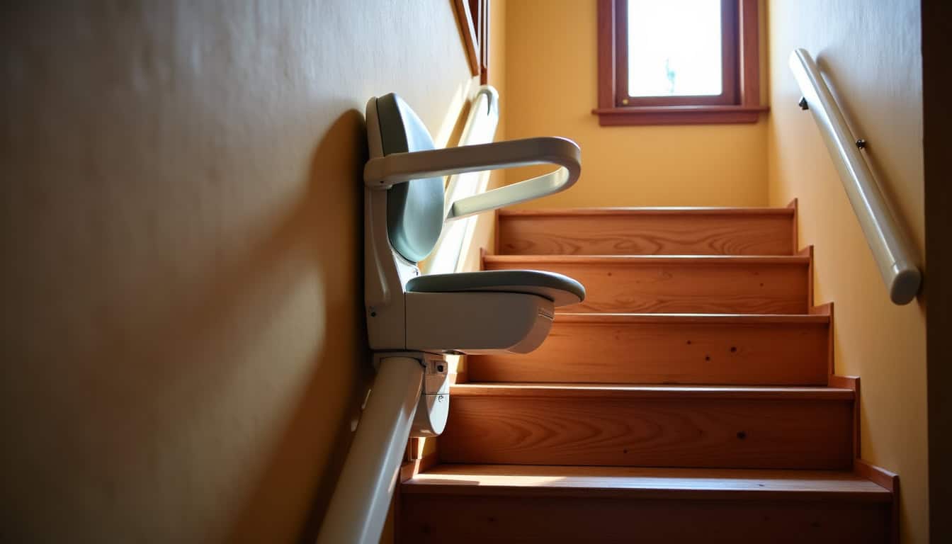 Installation d’un monte-escalier droit dans une maison traditionnelle à Carnac
