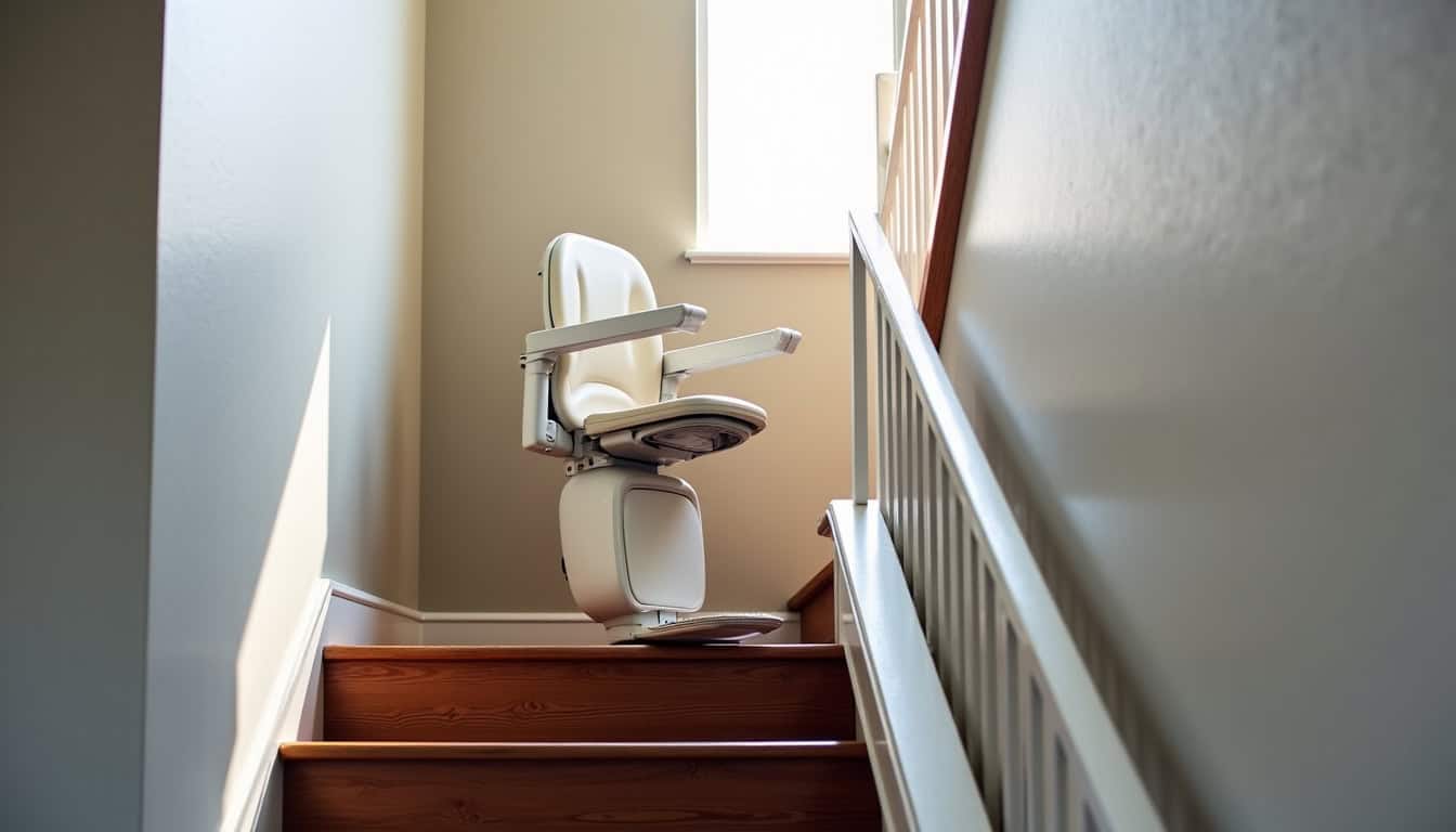Installation d’un monte-escalier droit sur un escalier classique à Marennes