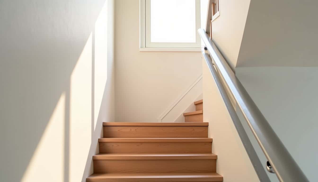 Installation d’un monte-escalier droit sur un escalier simple sans virage