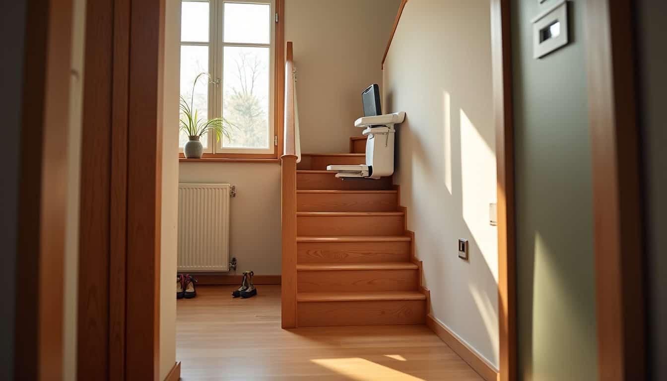 Installation d’un monte-escalier en location à Reignac