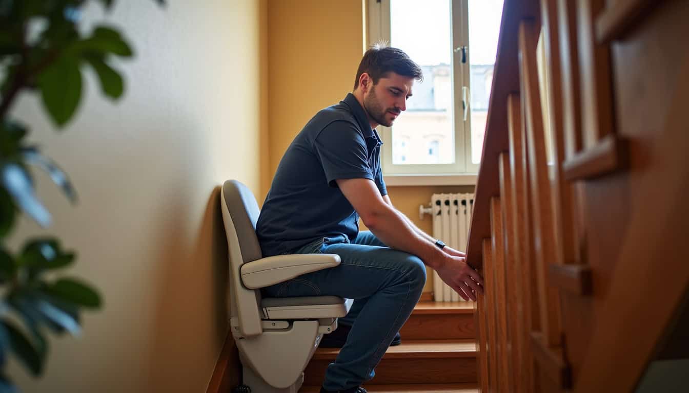 Installation d’un monte-escalier par un technicien qualifié à Vergt
