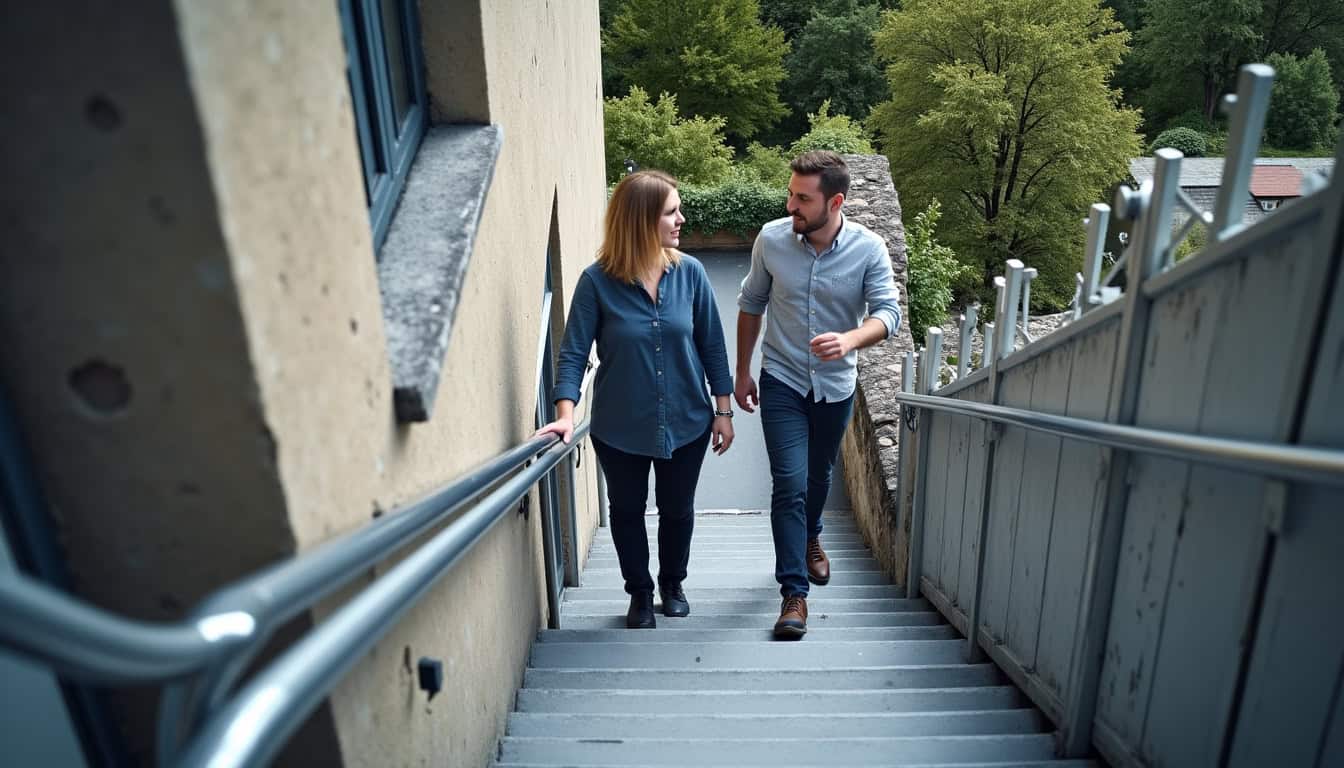 Installation d’un monte-escalier tournant à Recquignies