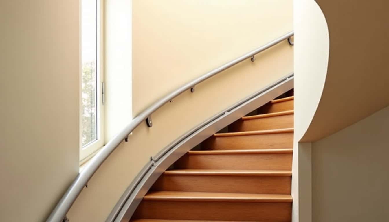 Installation d’un monte-escalier tournant dans une habitation à Beauvallon