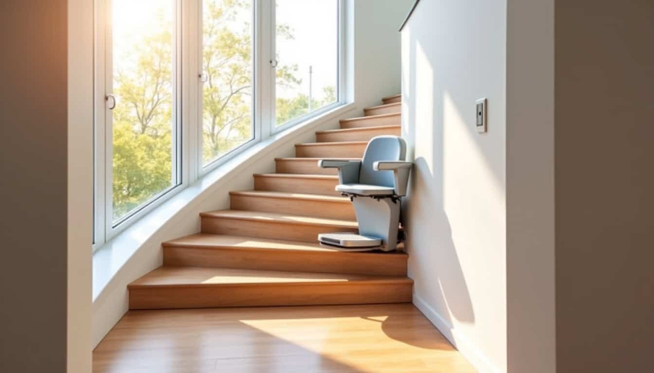 Installation d’un monte-escalier tournant dans une maison à Basse-Terre