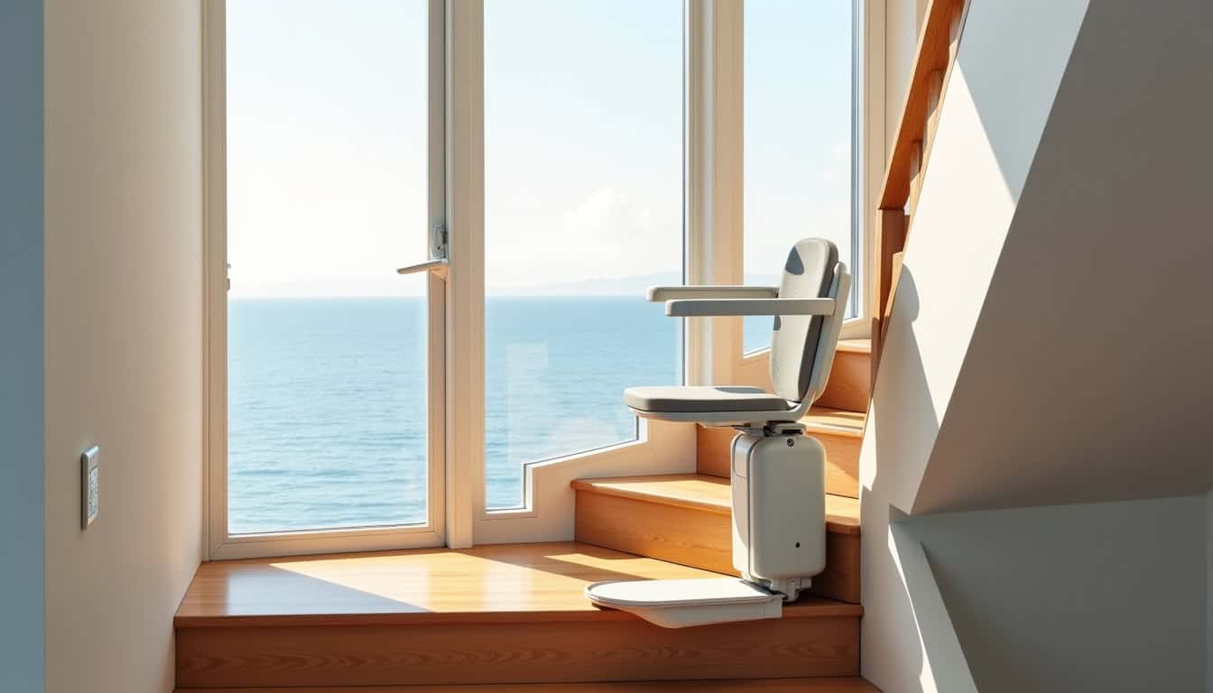 Installation d’un monte-escalier tournant dans une maison à La Tremblade