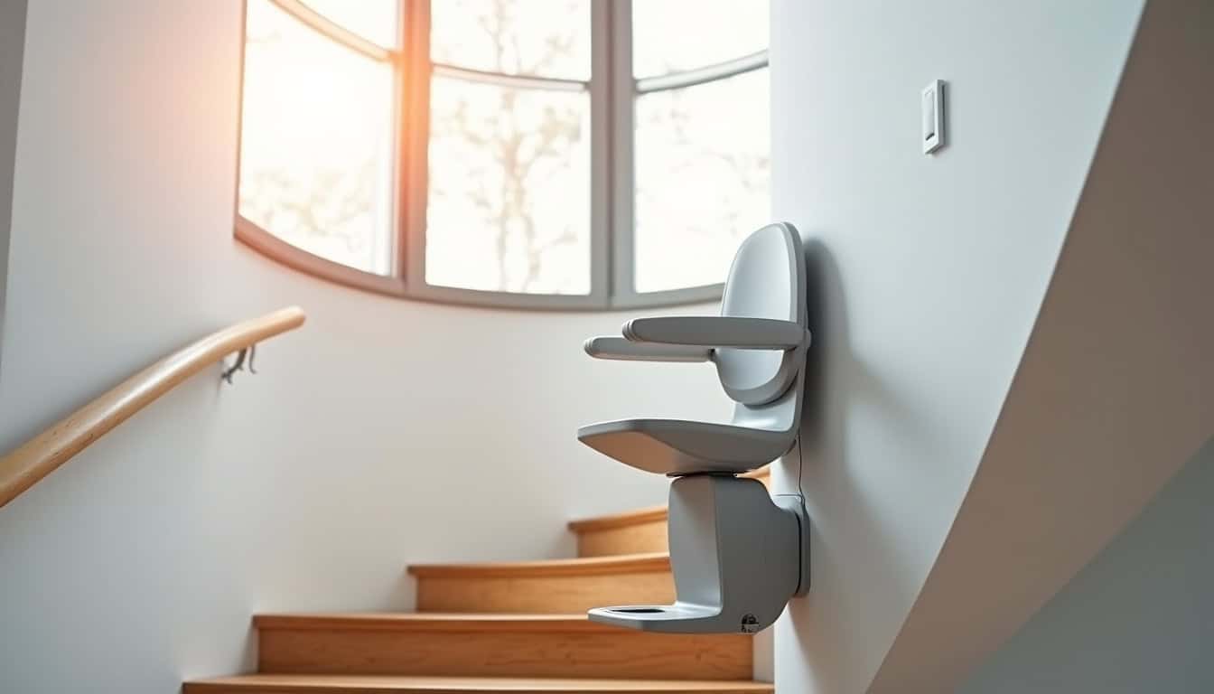 Installation d’un monte-escalier tournant dans une maison à Saint-Georges-de-Commiers