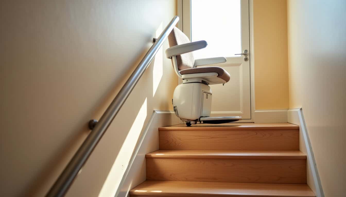 Installation d’un monte-escalier tournant dans une maison à Sérigné, Vendée