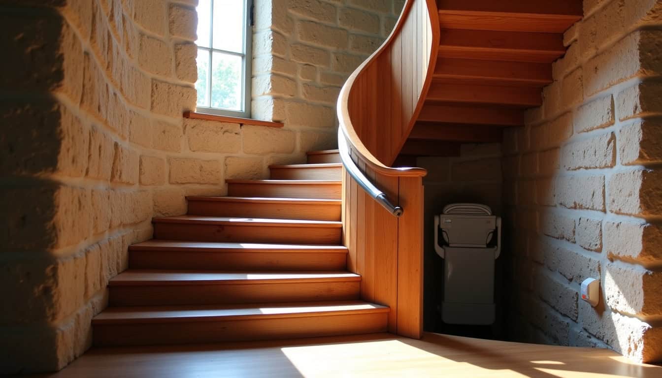 Installation d’un monte-escalier tournant dans une maison ancienne à Banyuls-dels-Aspres