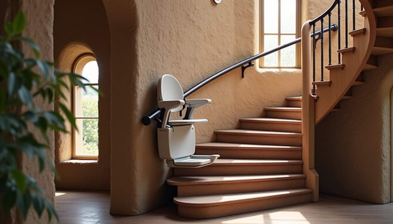 Installation d’un monte-escalier tournant dans une maison ancienne à Nointel
