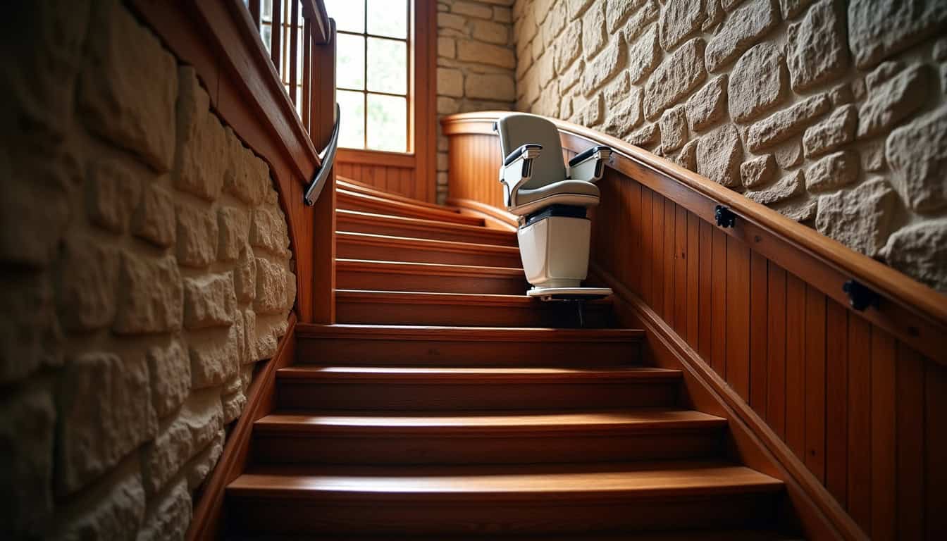 Installation d’un monte-escalier tournant dans une maison ancienne à Plouezoc’h