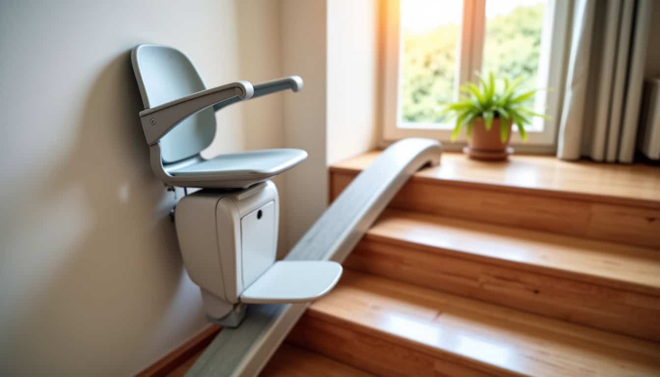 Installation d’un siège monte-escalier dans une maison à Pommeuse