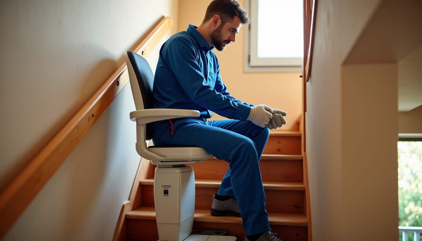 Installation professionnelle d’un monte-escalier dans une maison à Allonnes