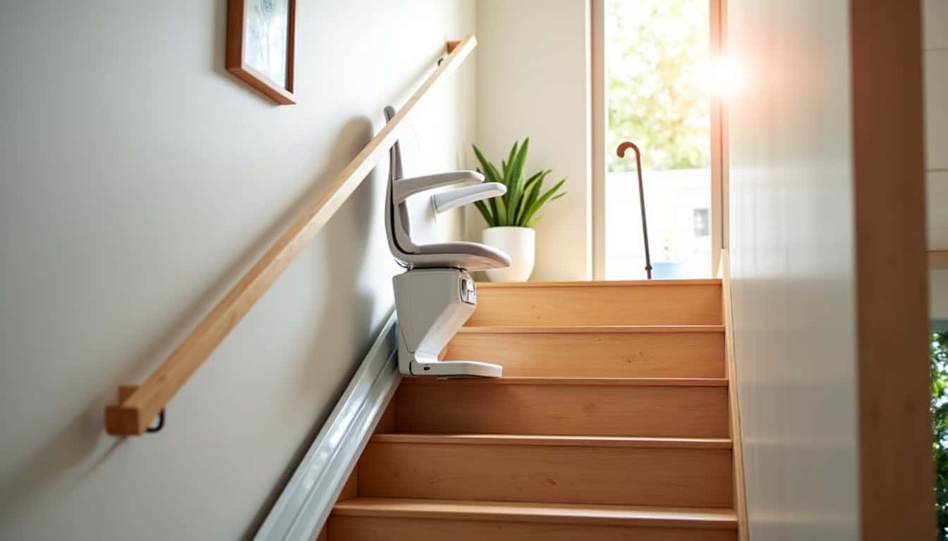 Installation temporaire d’un monte-escalier en location à Meurchin