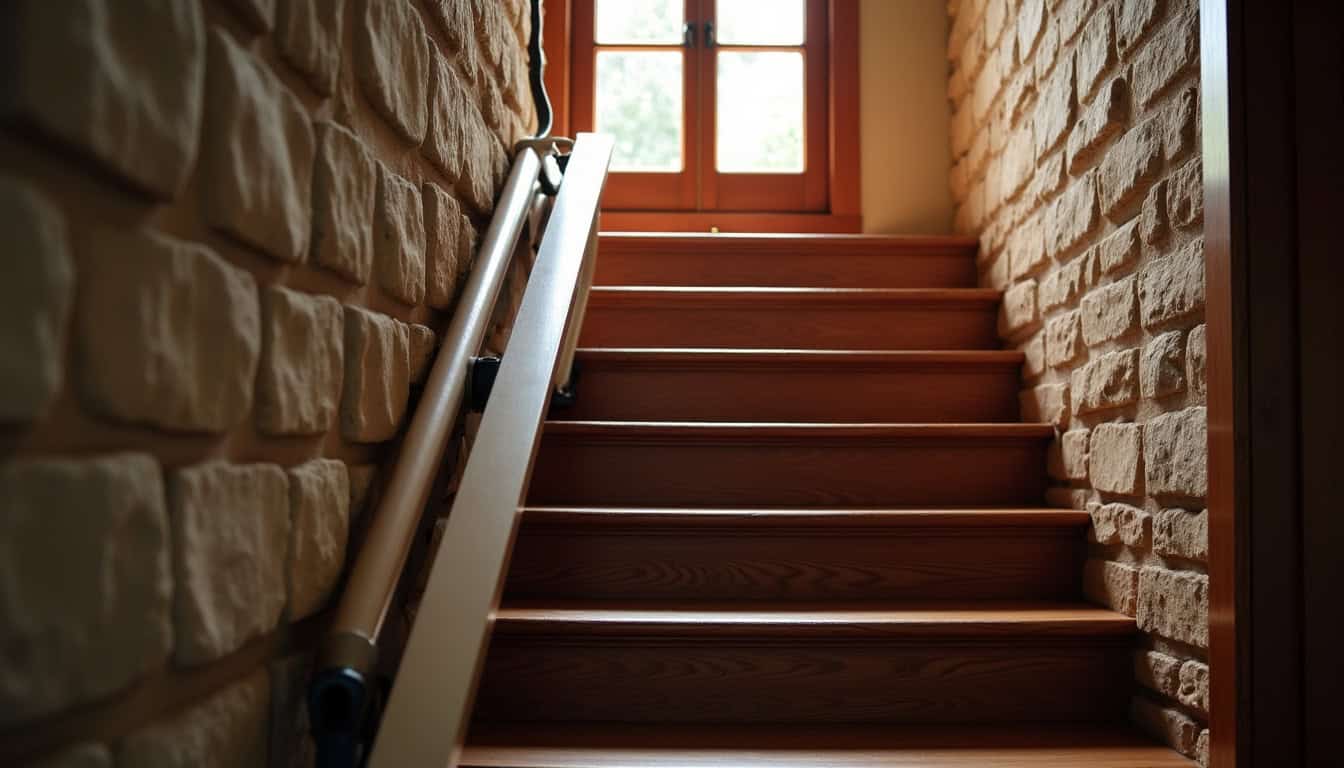 Montage d’un monte-escalier droit dans une maison ancienne à Givry